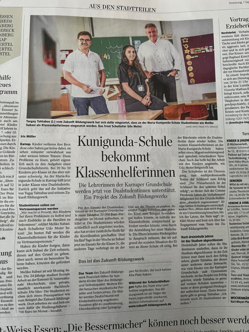 Erschienen in der WAZ am 01.09.2022